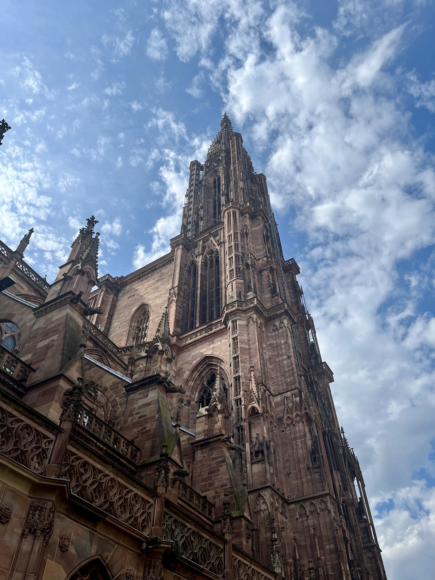 view of Notre Dame Cathedral in Strasbourg France