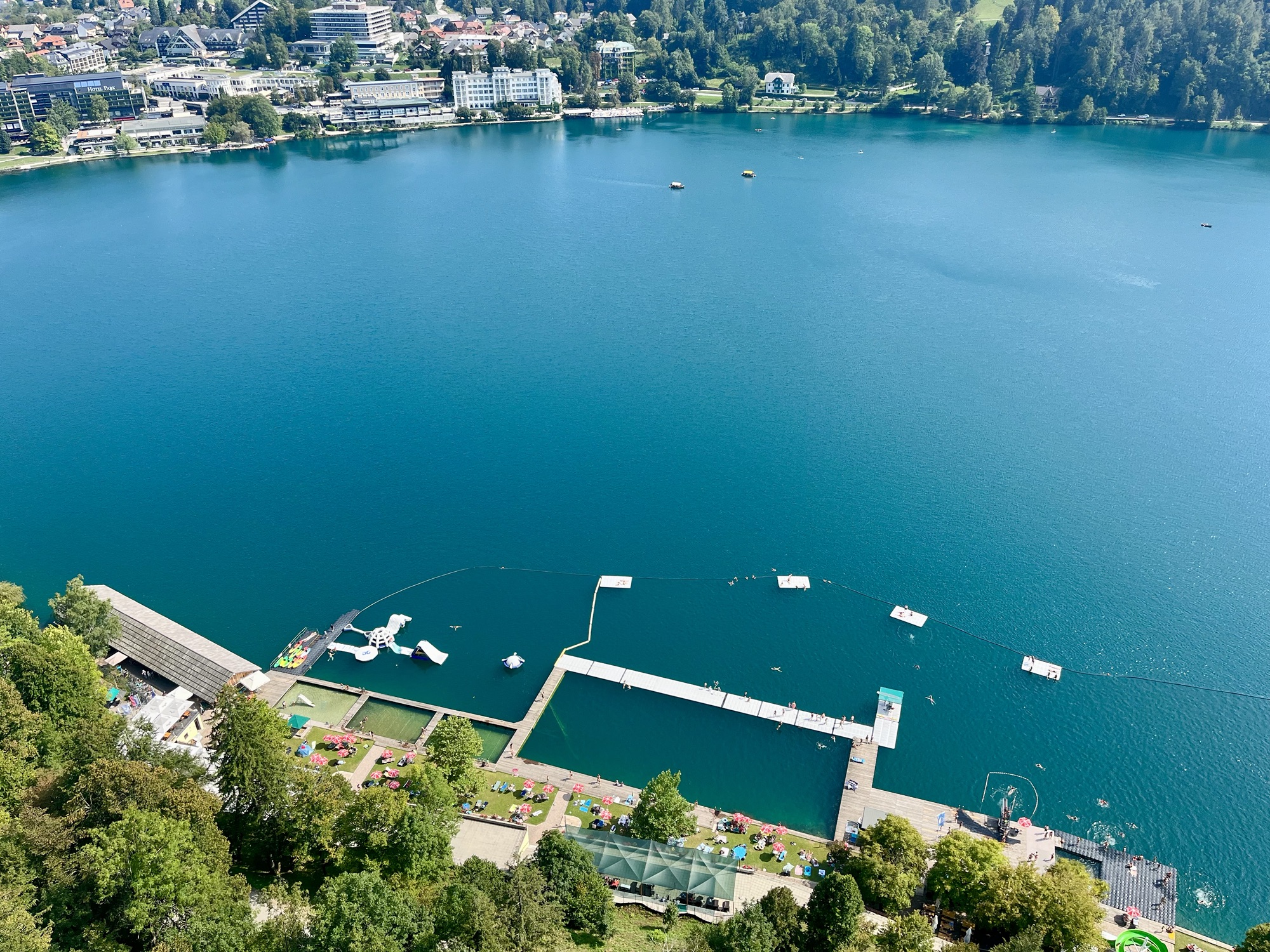 view of Lake Bled from Bled Castle