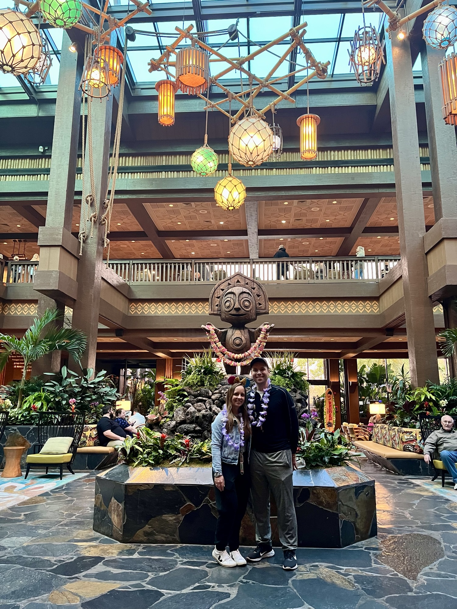 inside the Grand Hall of the Polynesian Resort Disney World