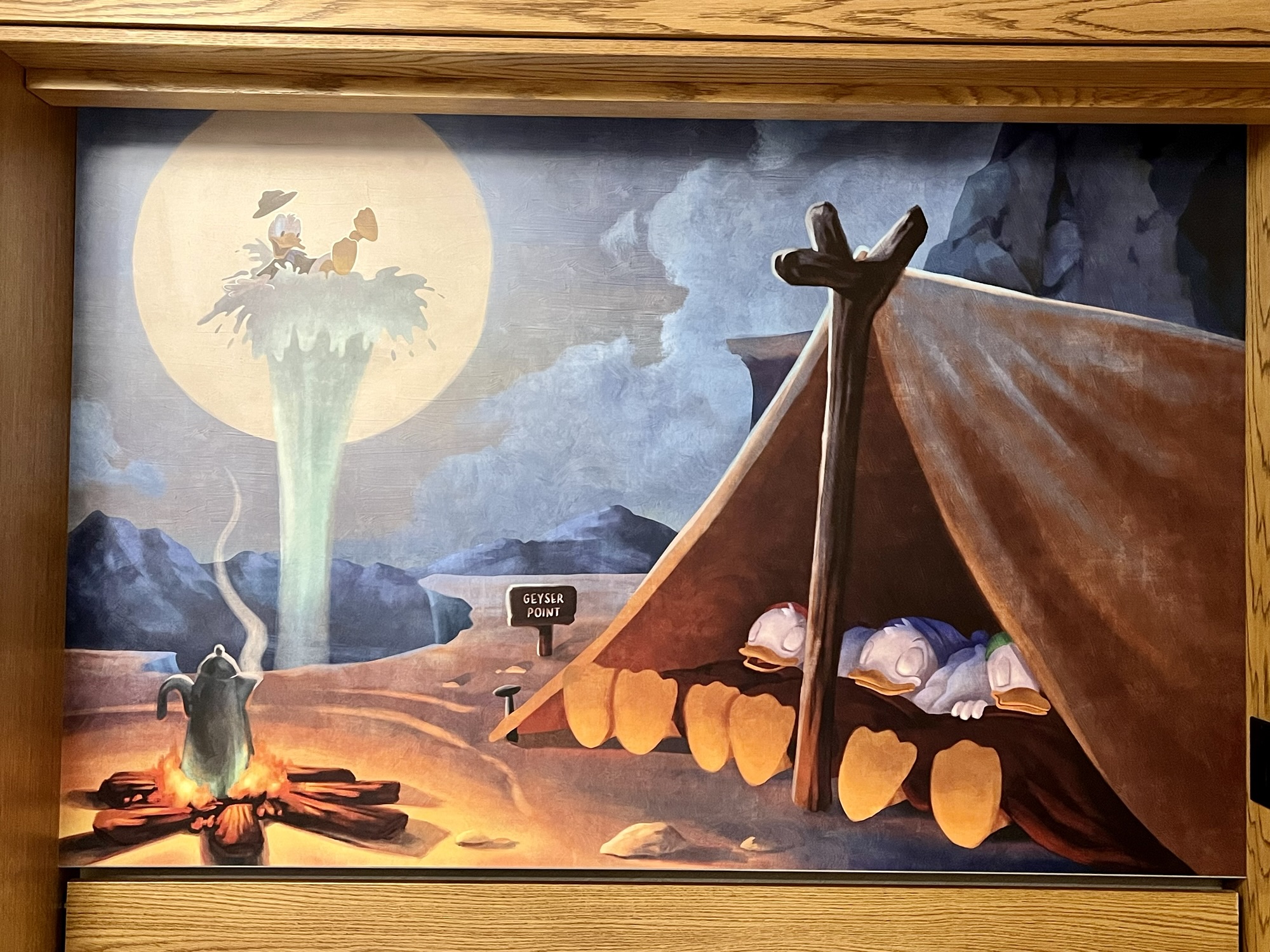 artwork inside hotel room at Disney's Wilderness Lodge