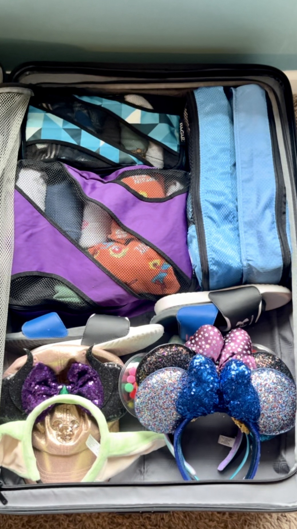 packing suitcase neatly for vacation