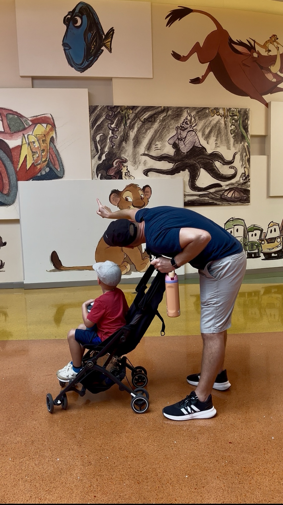 view of artwork in lobby of Art of Animation Resort in Disney World